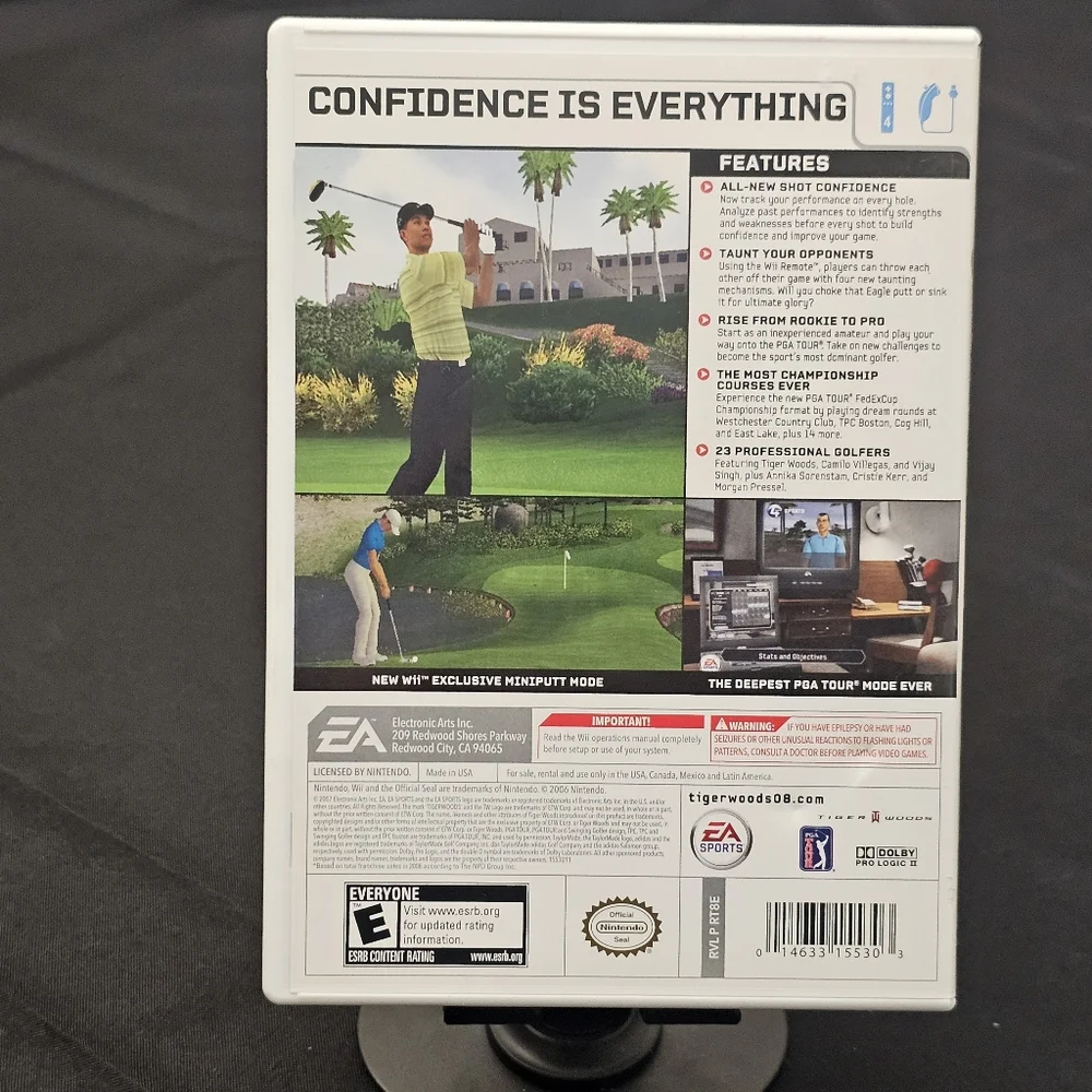Wii Tiger‎ Woods PGA Tour 08. Tested And Works.